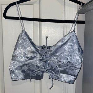 Floral Tie Up Crop Top